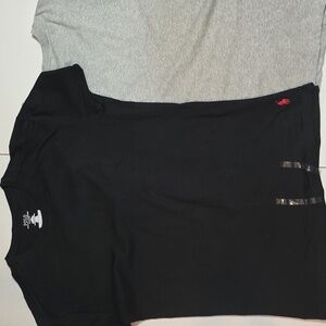 Polo Ralph Lauren Mens Black Gray Tees Short Sleeve Crew Neck Logo 100% Cotton